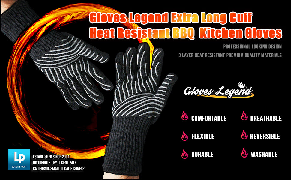 Gloves Legend Oven Gloves Heat Resistant Grill BBQ Barbecue Cooking Aramid Gloves