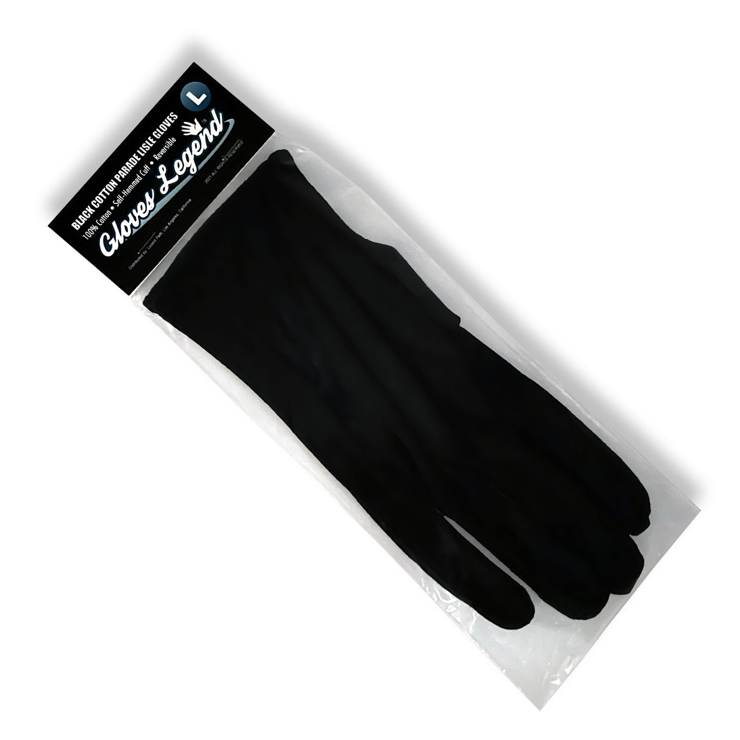 Size Large - 12 Pairs Black 100% Cotton Parade Fashion Inspection Lisle Gloves