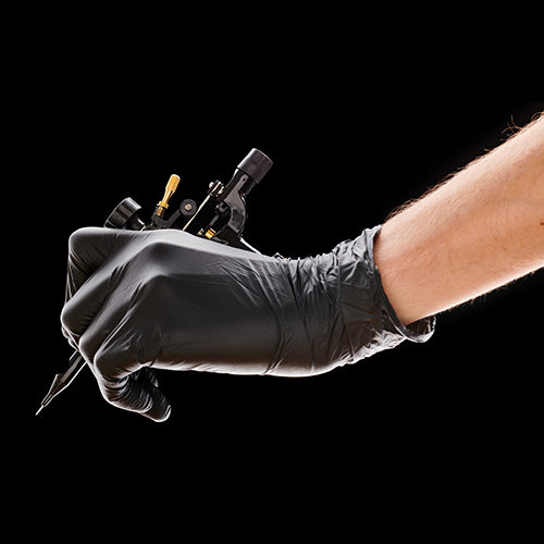 Black Medical Latex Gloves