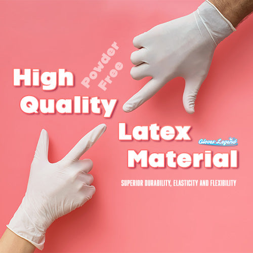 10 Boxes (1000 Gloves) - Size Medium - Latex Medical Exam Powder Free Disposable Gloves