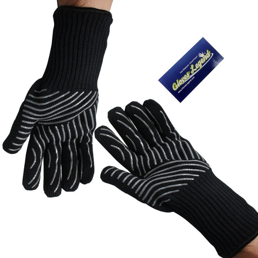 12 Pairs Gloves Legend Extra Long Cuff Oven Mitts Heat Resistant Grill BBQ Barbecue Cooking Gloves