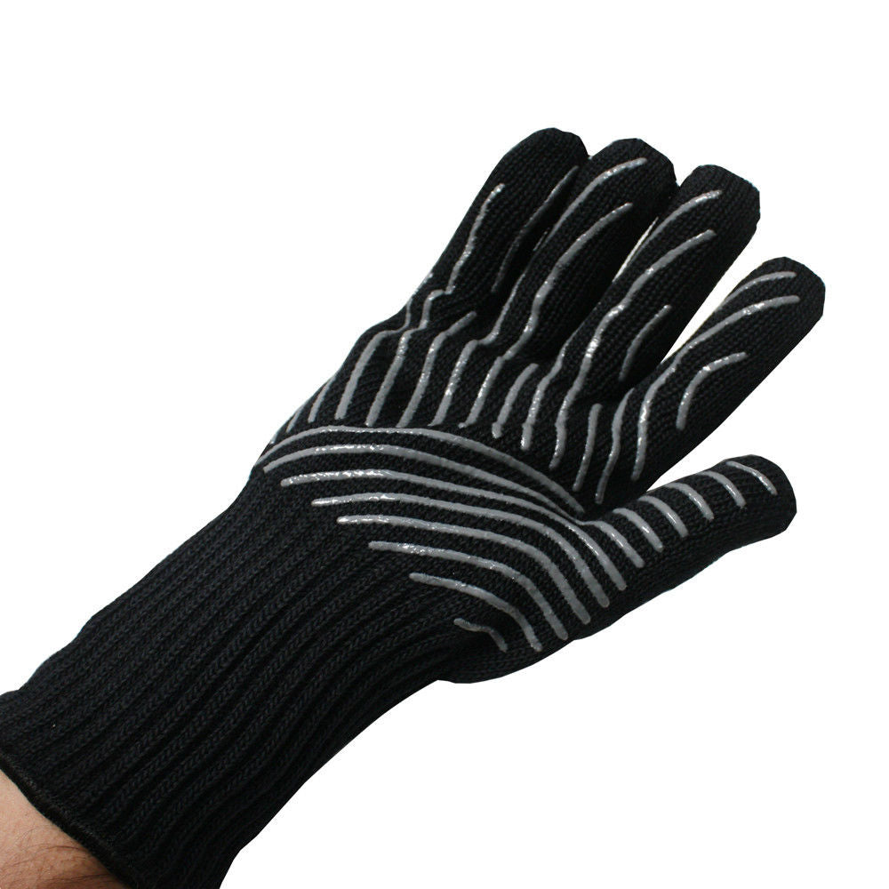 1 Pair (2 Gloves) Gloves Legend Extra Long Cuff Oven Mitts Heat Resistant Grill BBQ Barbecue Cooking Gloves