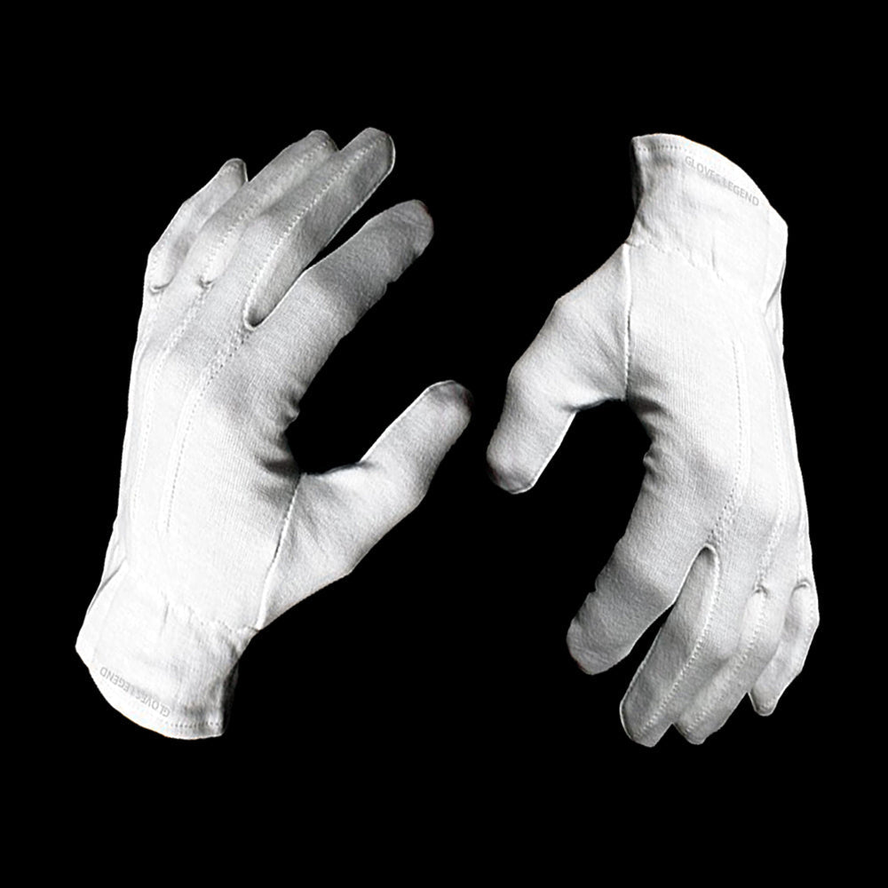 100 Pairs (200 Gloves) 100% White Cotton Marching Parade Formal Dress Gloves