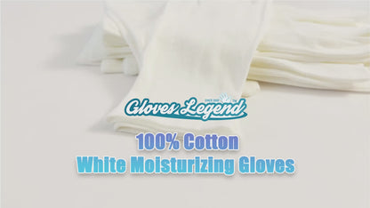 Small - 12 Pairs (24 Gloves) - Gloves Legend White Cotton Moisturizing Parade Jewelry Silver Costumes Inspection Gloves