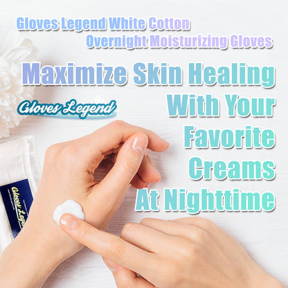 white cotton gloves
