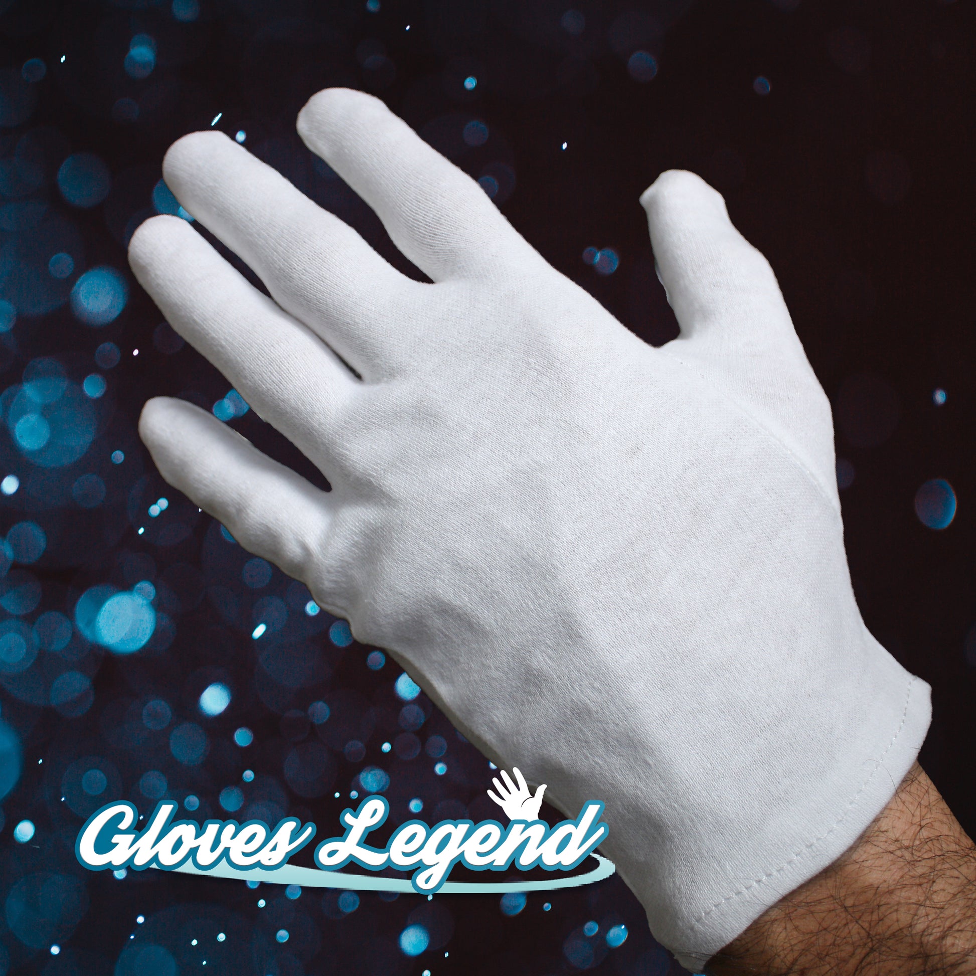 White Cotton Gloves for Dry Hand Cotton Cloth Eczema Nighttime Moisturizing Gloves - 100% Cotton White Gloves