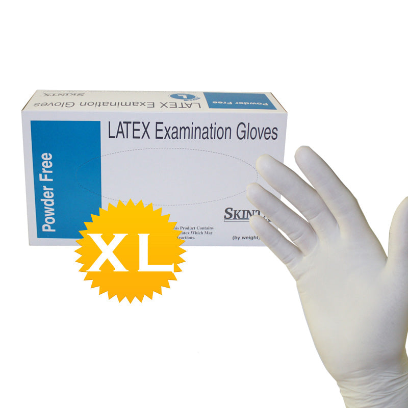 One Box (90 Gloves) - Size Extra Large - Latex Medical Exam Powder Free Disposable Gloves
