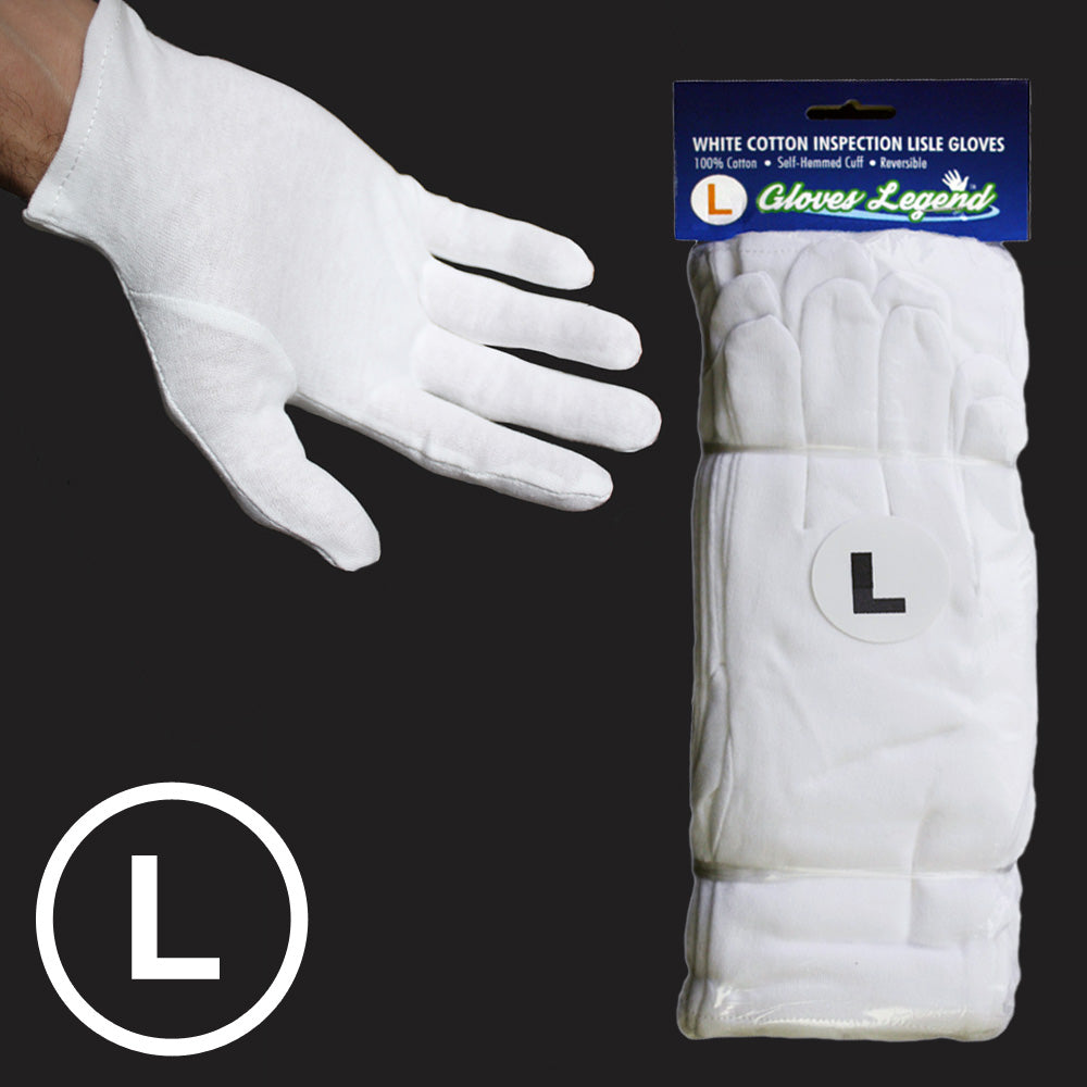 White Cotton Gloves for Dry Hand Cotton Cloth Eczema Nighttime Moisturizing Gloves - 100% Cotton White Gloves