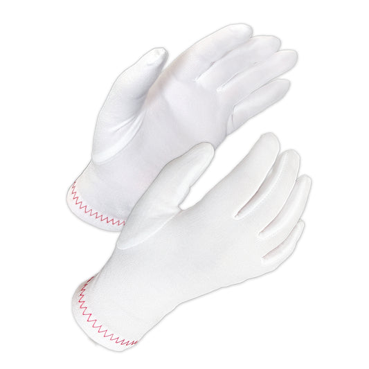 Size Small - 12 Pairs (24 Gloves) Gloves Legend Nylon Stretch White Coin Jewelry Silver Fashion Inspector Gloves For Women