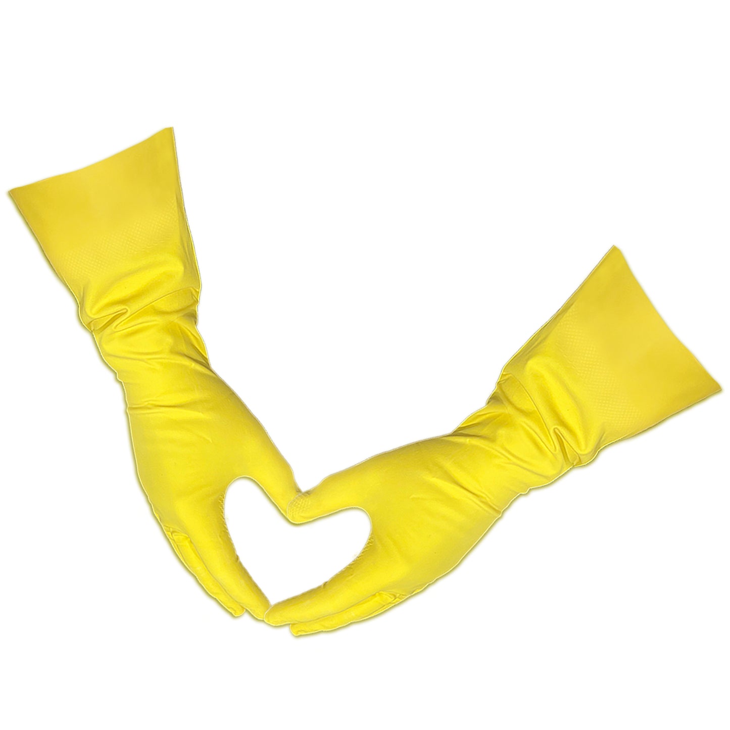 Size Medium - 3 Pairs (6 Gloves) Gloves Legend Yellow Household Nitrile Kitchen Cleaning Dishwashing Reusable Gloves - Powder Free